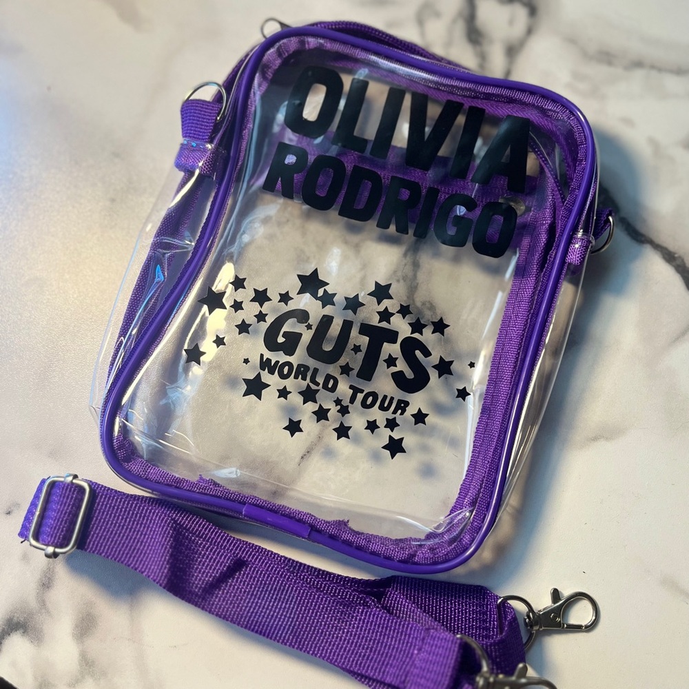 Olivia rodrigo guts tour stadium approved bag, guts tour 2023 clear bag